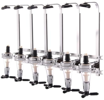 CROWNSHOP 4 Bottle Optics For Home Bar Wall Mounted Bar Optics Bar Butler Drinks Stand Spirits Aluminum Alloy Optic Spirit Barware Set for Home Pub Kitchen Bar (4)