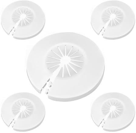 WeddHuis 5 Pièces Rosette de Tuyau de Chauffage, Cache Tuyau Radiateur pour Tuyaux d'Eau Chaude et Froide, Tuyaux de Gaz et Conduites, Universel 14-29 mm, Blanc