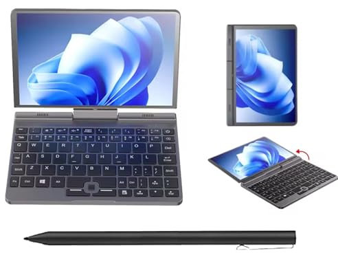 CYMINILMDPC Notebook Tablet PC 2 in 1 Laptop,8 Inch Touch Alder-Lake N100 4C/4T (Turbo 3.4GHz),12GB WiFi6 Notebook Tablet PC Protable Laptops