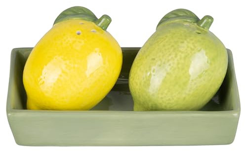 Villa d'Este Home Tivoli 2014 Fruit Life Salz- und Pfefferstreuer mit Ständer Zitrone und Limette