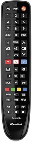 MELICONI GUMBODY PERSONAL 9+, telecomando pronto all'uso per TV HISENSE con corpo in gomma anti-urto