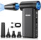 Soffiatore d'Aria Elettrico per Pulizia PC, Spray Aria Compressa 300000 RPM, 8 Velocità, Ricaricabile 7600mAh, Pulizia Tastiera, Elettronica, Interni Auto, Divano