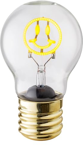 Baroni Home Lampada da Tavolo a forma di Lampadina, Ricaricabile con Cavo USB, Senza Fili, Luce LED, 7x7x12cm Smile