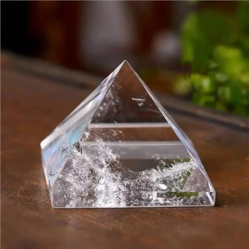 Hermoso Pirámide de cuarzo transparente y cristal Natural, chakras, Reiki, torre de punto, meditación, cristales de cuarzo blanco, pirámide Fengshui(3cm)