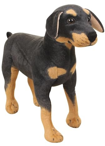 TOSPLUING Kuscheltier Hund Groß Plüschtier XXL Plüschhund Stofftier Realistischer Stoffhund Plüsch Dog Plush Toy Spielzeug Geschenk für Kinder Erwachsene(50cm)