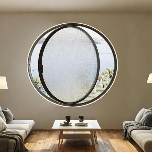 Fenêtre de Ventilation pivotante à 360° pour sous-Sol, avec poignée en métal et Verre trempé - Dimensions sur Mesure pour abri de Jardin, Salle de Bain, Cuisine (Remplacement de Ventilation)