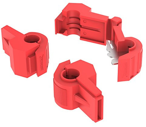 AUPROTEC 50x Rubacorrente Connettori Rapidi 0,5-1,0 mm² rosso per Capicorda Maschio Morsetti Ruba Corrente Isolati PP Ottone Stagnato Terminali per Cavi Fili Elettrici