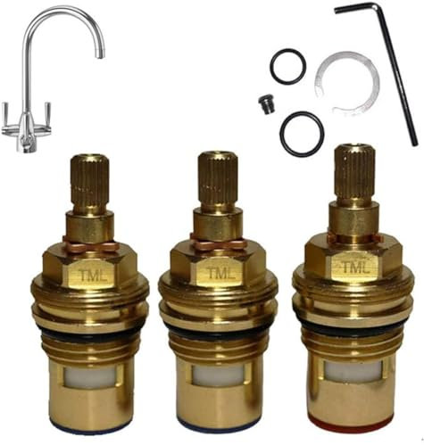 Kit completo rubinetto ricambi di riparazione – Cartuccia in ceramica e beccuccio guarnizioni O-ring valvole (set di 3) per Franke Filterflow Dorico