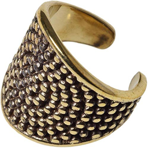 viva-adorno 1 Stück Ear Cuff Ohrklemme Ohr Clip Messing Vintage Antik verschiedene Designs wählbar Z494