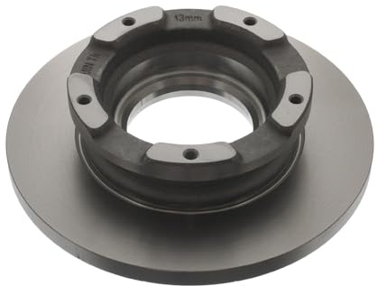 Blue Print ADF124318 Brake Disc Set with ABS pulse ring (2 Brake Disc) rear, full, No. of Holes 5