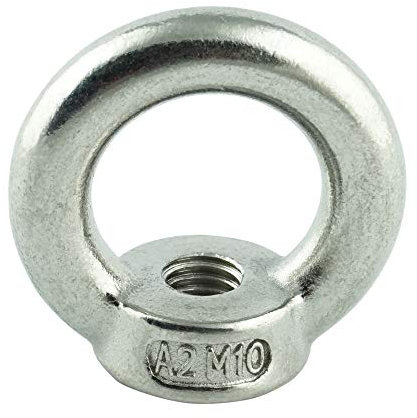 Eisenwaren2000 | M8 Ösenmutter (2 Stück) - Ringmutter ähnl. DIN 582 gegossen und poliert - Edelstahl A2 V2A - rostfrei