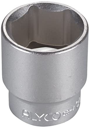 Alyco 192328 - Llave de vaso 1/2 UNE 16507 DIN 3124 Cr-V cromado mate 6 caras 28 mm
