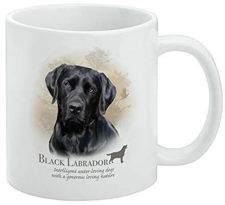 GRAPHICS & MORE Black Lab Labrador Dog Breed White Mug