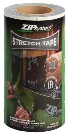 Huber Zip System Stretch Tape - 25,4 cm x 6 Fuß - selbstklebend flexibel blinkend für Türen - Fenster