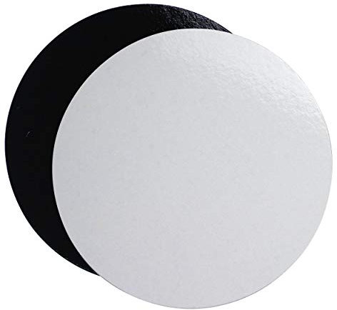 Juego de 10 Soportes para Pasteles en Cajas de Colores, con Tallas de su elección (Blanco/Negro, 18 cm)