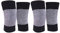 MilyaDE 2 Paare Anti-Rutsch Kniewärmer Winter Warm Knieschützer Elastisch Beinwärmer Knieschoner für Fußball Tanzen Yoga Sport (Schwarz+Grau)