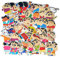 50 Blatt / Packung Cartoon Lustige Kreide Shin-Chan Anime Aufkleber Trolley Fall Elektroauto Wasserdicht PVC Auto Aufkleber