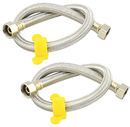 2PCS Flexible de Douche Flexible en Acier Inoxydable Longueur 50cm pour Robinet Tuyau Cuisine Maison tuyaux flexibles, tuyau de sortie, raccord de tuyau