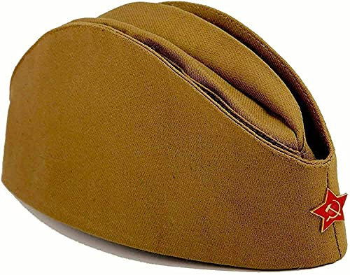 BELEON Russische Pilotka Sowjetische Militärhut Ww2 Uniform CCCP Hut Kommunistische Kappe Khaki