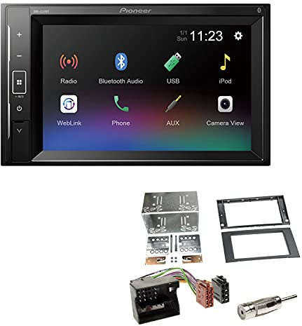 Pioneer DMH-A240BT 2-DIN Autoradio Bluetooth USB passend für Ford Focus II 2004-2008 schwarz