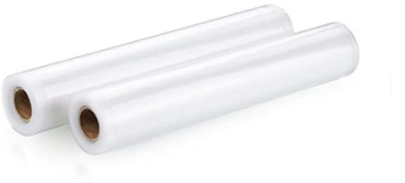 Peach Vakuumierfolie - 2 Rollen à 28x600cm - Lebensmittel natürlich Frischhalten - kein Foodwaste mehr - geeignet für alle handelsüblichen Vakuumiergeräte - PH105