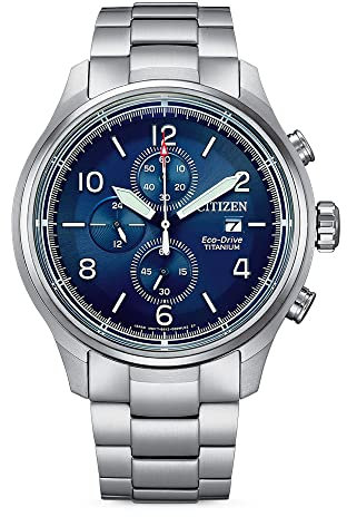 Citizen Herren Eco-Drive Solar Armband-Uhr aus Titan mit Titan Band - Chronograph - CA0810-88L