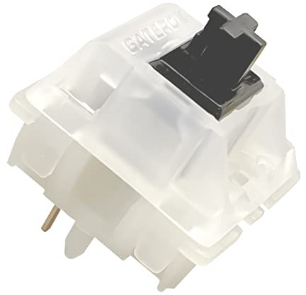 Gateron Milky Yellow Switch,5 Pin Compatible MX Gaming Mechanical Keyboard (72pcs,Black)
