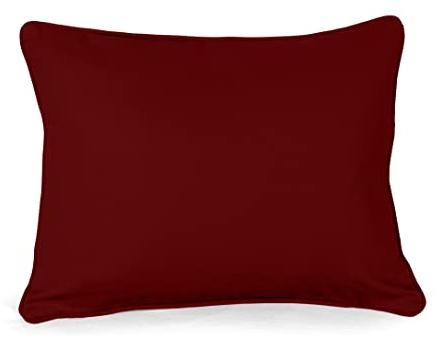 CHILIMILII Oblong/Rectangular cushion pads with cushion Covers included-100% Cotton Covers filled with rectangular Cushions/inserts for Home Sofa Bed in 12x18,12x20,14x18,14x20,16x24 (16x24, Red)