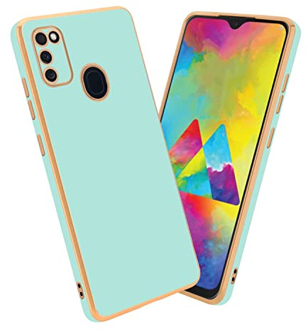 Cadorabo Hülle kompatibel mit Samsung Galaxy M21 M30s Schutzhülle TPU Silikon Case Liquid Design mit Kameraschutz Slim Kratzfest Weiche Gummi mit Rundumschutz Case Hülle für Galaxy M21 M30s in Grün