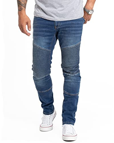 Rock Creek Jeans Herren Hose Slim Fit Denim M75 | Körpernah geschnittene Röhrenjeans, lange Jeanshose für Alltag und Freizeit