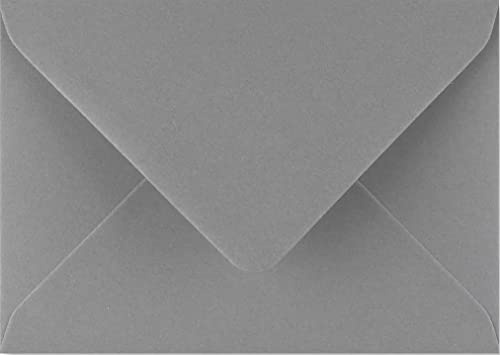 133mm x 184mm envelopes for Greeting Cards Wedding Invitation Crafts Coloured Envelopes - Pack of 15 Envelopes (Dark Grey)