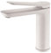 Mice - Grifo monomando de lavabo, Grifería de baño con caño corto Color Blanco Mate BDR031-1BL
