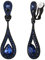 EVER FAITH Ohrclips Damen österreichischen Kristall Braut Luxus 2 Teardrop Hochzeit Clip-On Ohrringe Dunkel Blau