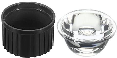 PATIKIL 20mm LED Lens with Holder, 20 Set 90 Degree LED Lens for Flashlight DIY Lamp, Black