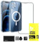 CASEFREAK 2 in 1 Clear Case i12 Pro Max mit Magnetring Mag-Safe Kompatibel Slim Schutzhülle + Displayschutzfolie Anti-Fingerprint für iPhone 12 Pro Max (6,5 Zoll)