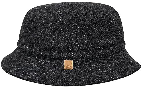 Sterkowski Glen Fischerhut| Harris Tweed Bucket Hut für Herren und Frauen| Sonnenhut Herren Fischerhut Damen Bucket hat Herren buschhut Herren Boonie Hut Herren tropenhut Herren 54 Schwarz/Anthrazit
