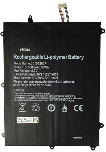 vhbw batteria compatibile con Trekstor Primebook C13B, Bmax Y13, Bmax X14, C13 notebook (5000mAh, 7,6V, Li-Poly)
