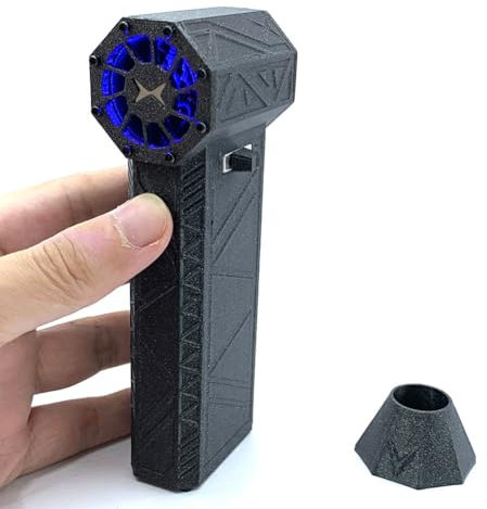 FACULX Pocket Jetfan Mini Turbo Jet Fan 110000 RPM Turbo Violent Fans con luz LED recargable, motor sin escobillas integrado