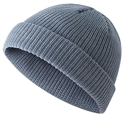 OneChance Strickmütze für Herren und Damen,Weiche Winter Mütze,Warme Beanie Mütze,Unisex Strickmütze für Winter und Herbst Hellgrau