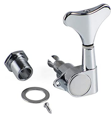 Bass-Stimmwirbel für E-Bass, geöffneter Mechanikkopf, Ersatz für 4 Saiten, E-Bass, Rechtshänder, Linkshänder, Bass-Stimmwirbel, 4 Saiten