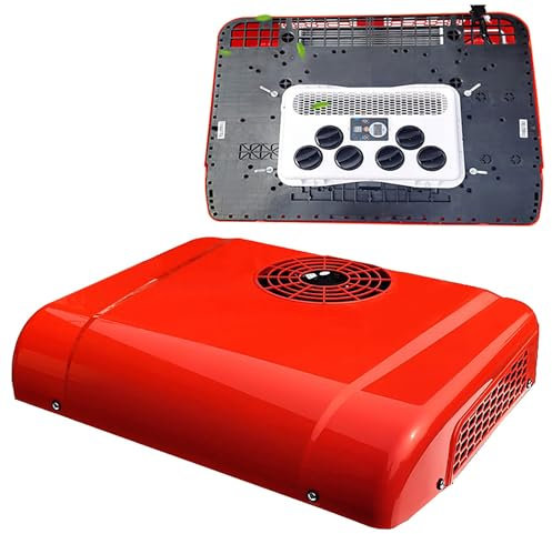 HLGKBY Climatiseur 12 V CC, Fonction Froid/Chaud, climatiseur de Toit Applicable aux camions, Camping-Cars, Bus, excavatrices, Camping-Cars, véhicules agricoles, etc.