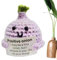 Goowafur Häkeltiere,Häkeln positiver Früchte,Kleines Häkeldekor zur emotionalen Unterstützung - Onion Blueberry Bunny Cheer up Cartoon-Strickpuppe, lustiges, süßes Strickspielzeug zur
