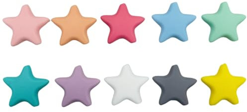 Silikon Sterne Perlen 35mm 10pc Stern Anhänger Für DIY-Schmuck Halskette Zubehör