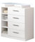 MB Muebles Bonitos, Cómoda Paola 4C con Luz LED, Mueble para Recibidor, Blanco Brillo, 80 x 87,5 x 35 cm