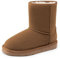 DREAM PAIRS KIDS FuzzyClassic Stivale a Metà Polpaccio per Bambini Antiscivolo Caldo Stivali da Invernali per Ragazzi,Size 31,Marrone Chiaro,SHORTY-K