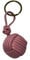 BLUECHOLON Porte-clés Boule Cordon Cuir Porte-clés Homme Femme Tressé Boule Porte-clés Voiture Moto, cuir, grand, rose clair, taille unique
