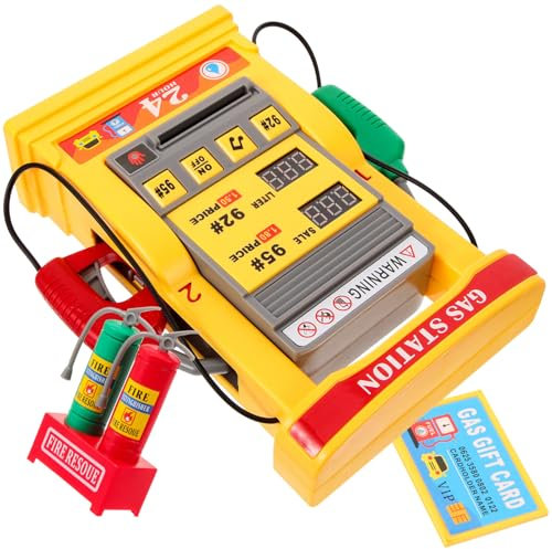 COSMEVIVI Realistische Simulation Tankstelle Spielzeug Jungen Und Mädchen Tankstelle Modellbausatz Sprachaufforderung Zählauto Garage