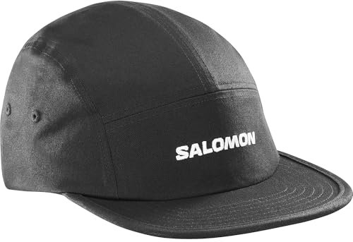 Salomon, 5-Panel-Kappe, Wandern, Trailrunning & Spaziergänge, Leichter Komfort, Verstellbar, Tiefschwarz, Unisex