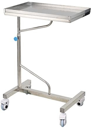 Carrello per vassoi per chirurgia medica, 201/304 in acciaio inossidabile per trattamento extraidale, attrezzatura per la disinfezione, rastrellier(Acciaio inossidabile 304-60 x 40 cm/23,6