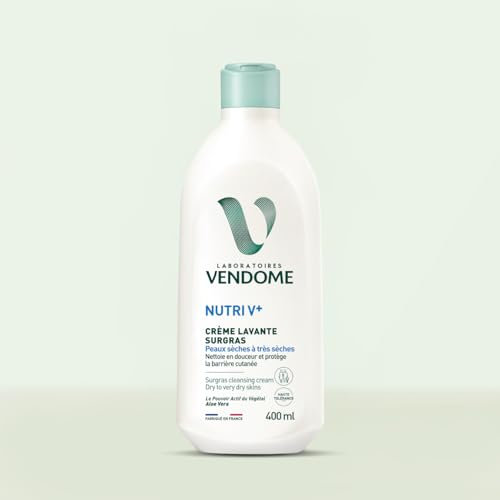 LABORATOIRES VENDÔME - NUTRI V+ - Crème Lavante Surgras - Nettoie En Douceur & Protège La Barrière Cutanée - Effet Nourrissant & Protecteur - Enrichi En Aloe Vera - Peaux Sèches À Très Sèches - 400ml